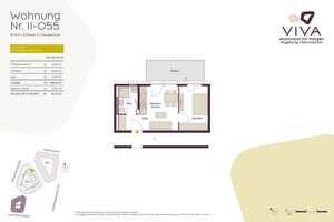 Modern geschnittene 2-Zimmer-Wohnung, 41,74 m² – mit Balkon | 2. OG – Königsbrunner Straße 85, 86179 Haunstetten-Süd, Augsburg – Vorschaubild 9