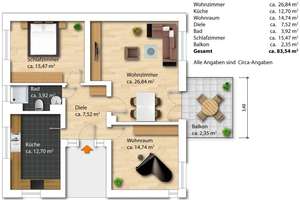 Hell, gepflegt und grün: 3-Zimmer-Wohnung mit großem Balkon, Garage und Gartennutzung – Die vollständige Adresse der Immobilie erhältst du vom Anbieter., 90409 Schleifweg, Nürnberg – Vorschaubild 17