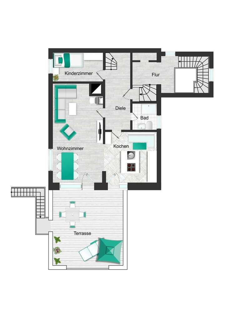 Grundriss Obergeschoss