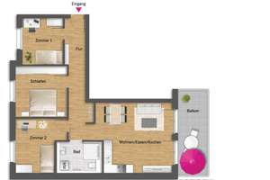 Erstbezug im Neubau: 4-Zimmer im 1. Stock mit großem Balkon, Ladenburg Nordstadt – Alte Leimengrube 7, 68526 Ladenburg – Vorschaubild 1