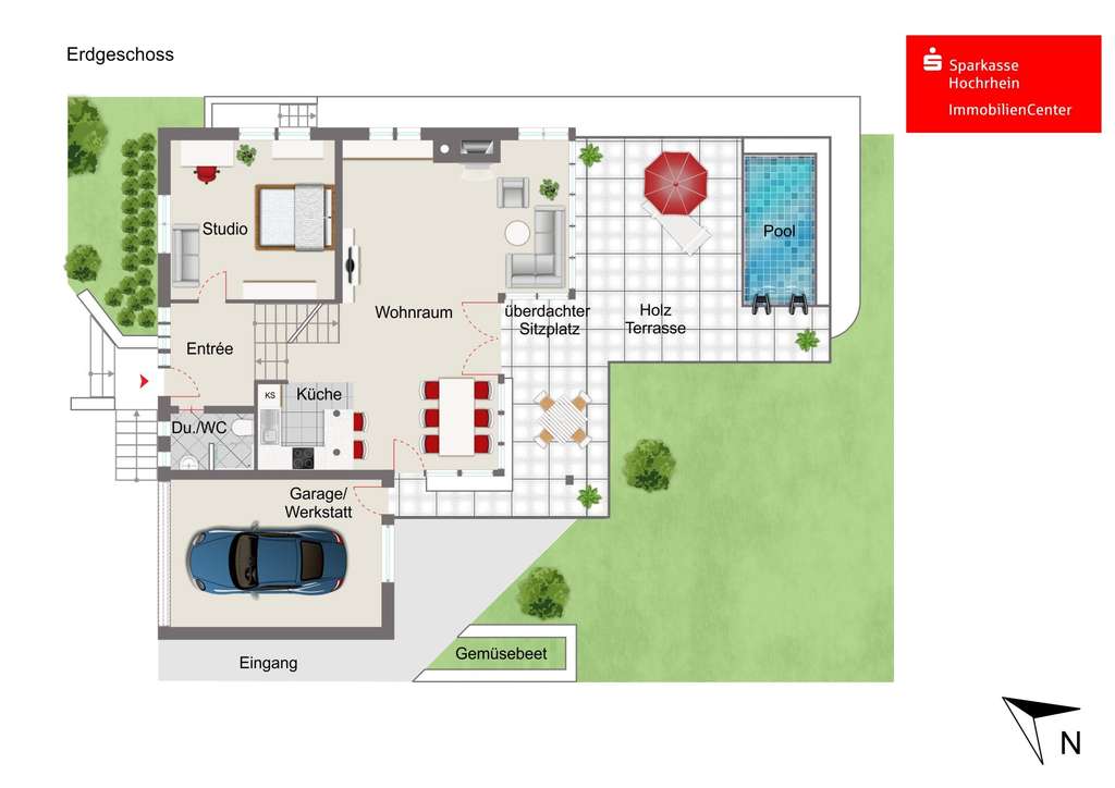 Immobilie in Hohentengen am Hochrhein - Freiraum für neue Lebensideen - Einfamilienhaus mit Garten in Hohentengen a. H., Herdern - Bild 3