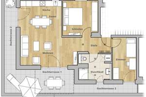 Neu: Helle 3-Zimmer Attika Wohnung mit großer Dachterrasse in Freiburg – 79114 Alt-Betzenhausen, Freiburg im Breisgau – Vorschaubild 5