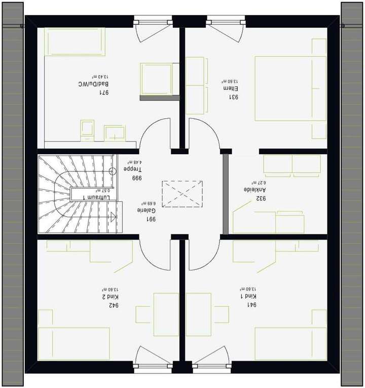 Änderbarer DG-Grundriss
