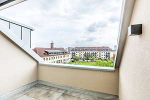 5-ZW Penthouse Charakter, gr. Dachterrasse, Parkett, Aufzug, Einbauküche – Robert-Funari-Straße 26, 68309 Käfertal, Mannheim – Vorschaubild 14