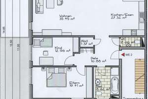 Moderne und lichtdurchflutete 3-Zimmer-Wohnung mit Balkon und Carport in Mönchengladbach-Dorthausen – Antonie-Boetzelen-Ring 19, 41179 Rheindahlen-Land, Mönchengladbach – Vorschaubild 2