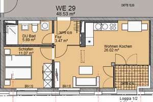 Zentral wohnen mit Stil – Exklusive 2-Zimmer-Wohnung mit Loggia ab 15.10.2026!!! – Friedrich-Ebert-Straße 45, 4109 Zentrum-West, Leipzig – Vorschaubild 2