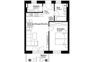 Zwei Zimmer. Südlage. Balkon – Die vollständige Adresse der Immobilie erhältst du vom Anbieter., 22143 Rahlstedt, Hamburg – Vorschaubild 11