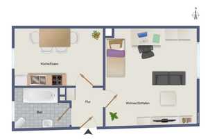 1-Zimmerwohnung in ruhiger Wohnumgebung in Handschuhsheim – Heidelberg – Vorschaubild 2