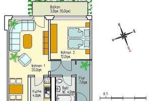 2-Zimmer-Wohnung mit Balkon in toller Lage – Holbeinstr. 52, 1307 Johannstadt-Süd, Dresden – Vorschaubild 2