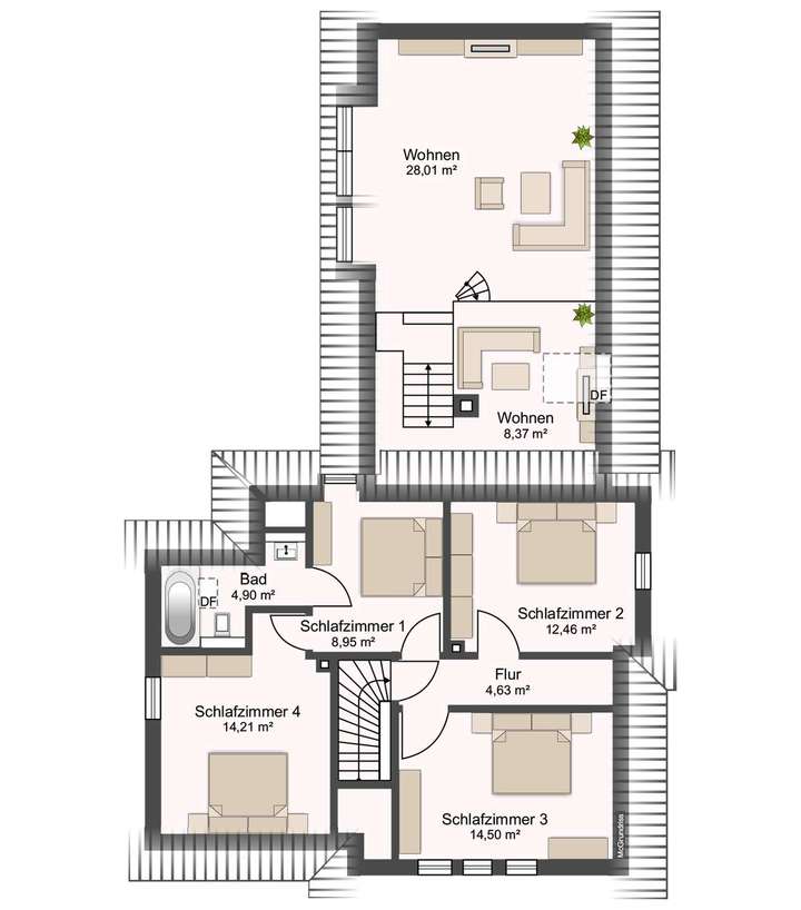 Grundriss Obergeschoss