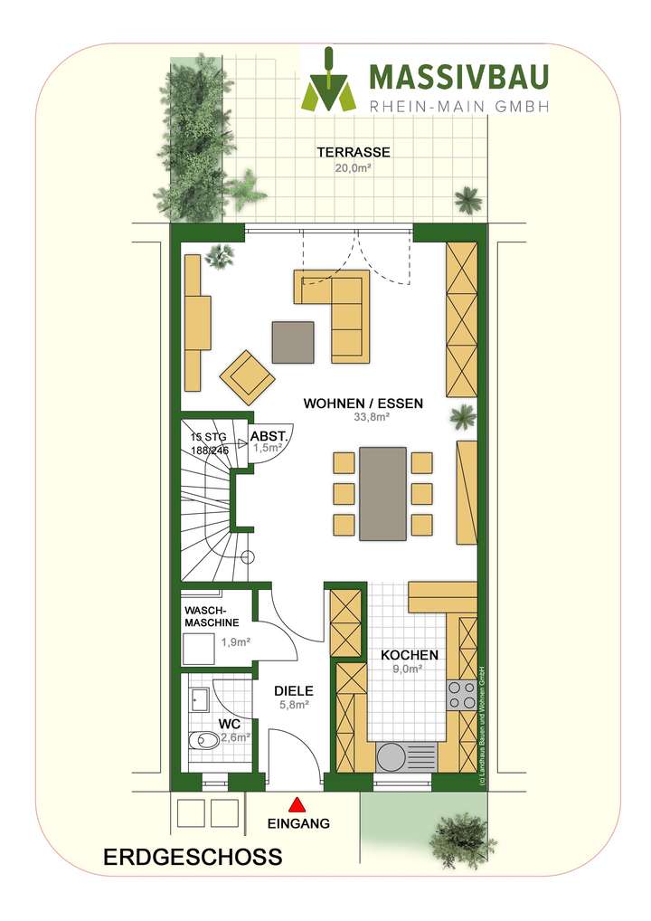 3-W-2-EG - Grundriss