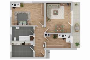 Zentral gelegene, helle 3-Zi.-Whg mit gartenseitigem Süd-Balkon – Nikolaus-Rüdinger-Straße 20, 80999 Untermenzing, München – Vorschaubild 13