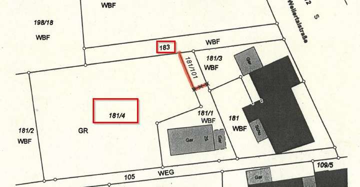 Flurstücke 181-4 und 183