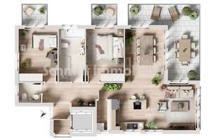 Zwei Ebenen. Dachterrasse. Weitblick. – Wiesenstraße 36A, 65187 Biebrich, Wiesbaden – Vorschaubild 14