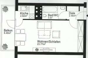 MÖBLIERTES UND VERFÜGBARES 1 Zi App. - ca. 36 m² - 9 OG mit BERGBLICK – Drygalskiallee 118, 81476 Solln, München – Vorschaubild 15