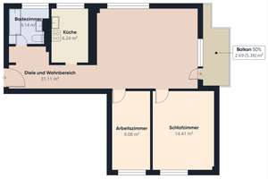 Neustadt | Modernisierte Eigentumswohnung mit Einbauküche und Balkon – Die vollständige Adresse der Immobilie erhältst du vom Anbieter., 28201 Gartenstadt Süd, Bremen – Vorschaubild 10