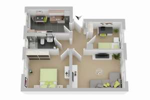 Röntgenstr. 11, 1 L - Praktische 3-Zimmer-Wohnung mit Tageslichtbad und zusätzlichem Stauraum! – Röntgenstr. 11, 38126 Südstadt-Rautheim-Mascherode, Braunschweig – Vorschaubild 2