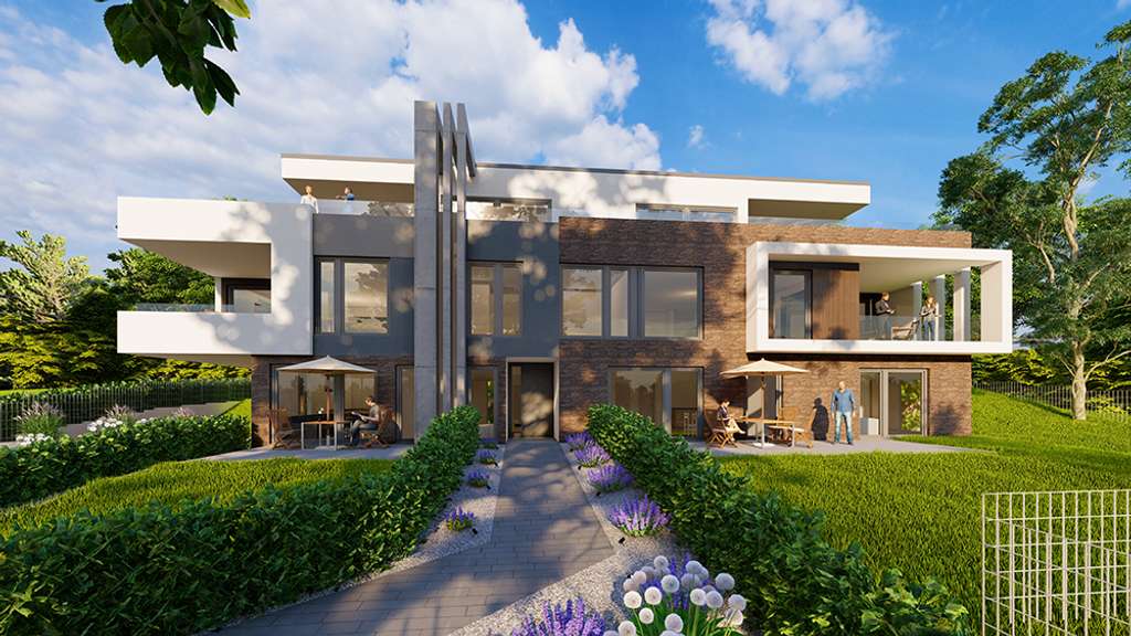Kunstvolle Architektur trifft auf modernes Penthousedesign