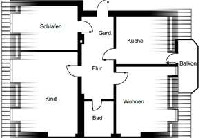 Hier können Sie weit blicken! 3-Raum-Dachgeschosswohnung mit traumhaftem Ausblick über die Stadt – Rothenburger Straße 16, 1099 Äußere Neustadt, Dresden – Vorschaubild 3