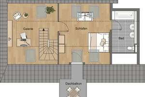 Wohnen in kleinstrehlen | 2 Bäder | Fußbodenheizung | Dachbalkon | Galerie | Tiefgarage – Reicker Straße 33b, 1219 Strehlen, Dresden – Vorschaubild 4