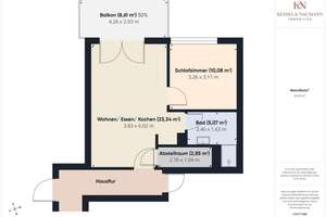 Moderne 2-Zimmer-Wohnung mit Balkon – ideal für Eigennutzer oder Kapitalanleger – Die vollständige Adresse der Immobilie erhältst du vom Anbieter., 66130 Brebach-Fechingen, Saarbrücken – Vorschaubild 5