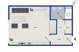 Gepflegtes 1-Zimmer-Apartment mit Garage in guter Lage von Dortmund-Loh – Die vollständige Adresse der Immobilie erhältst du vom Anbieter., 44267 Benninghofen, Dortmund – Vorschaubild 6