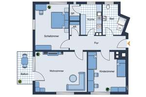Süd-West-Balkon inklusive – 3 Zimmer, Aufzug & Stellplatz – 97084 Heidingsfeld, Würzburg – Vorschaubild 8