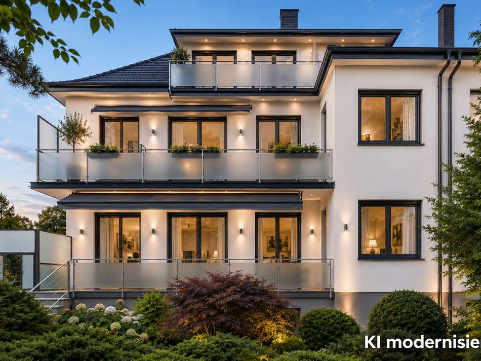 Rückwärtige Hausansicht KI mod