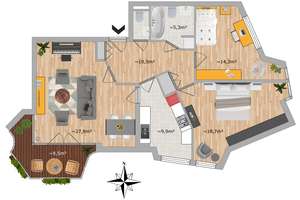 Grün. Sonnig. Zuhause. Lichterfelde. Helle 3 Zi. - großer Südbalkon - Gä-WC - großzügiger Grundriss – Die vollständige Adresse der Immobilie erhältst du vom Anbieter., 12167 Steglitz, Berlin – Vorschaubild 16