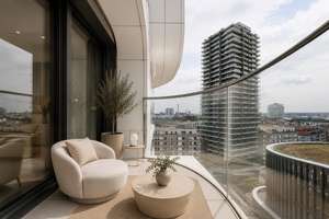 Grand Tower Frankfurt: Exklusive 2-Zimmer-Wohnung im 10. OG mit Balkon & Stellplatz – 60327 Gallus, Frankfurt am Main – Vorschaubild 2