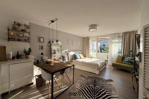 Zum 15.6/1.7 *Möblierte sonnige Wohn-Oase. Münchner Freiheit. Ruhig mit West-Loggia, TG-Stellplatz. – Die vollständige Adresse der Immobilie erhältst du vom Anbieter., 80802 Münchner Freiheit, München – Vorschaubild 3