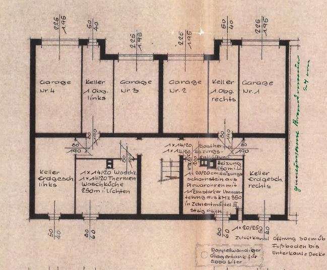Kellergeschoss Haus A