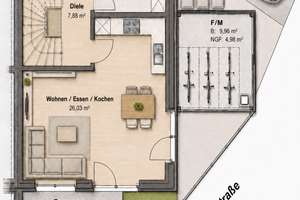 Neubau DHH in Bocholt zu vermieten – Die vollständige Adresse der Immobilie erhältst du vom Anbieter., 46397 Bocholt – Vorschaubild 2