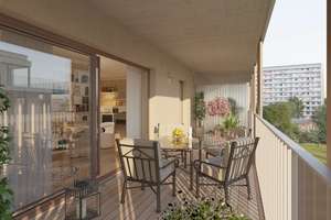 ** Erstbezug am bayr. Bahnhof - Tolle Stadtwohnung mit 2 Balkonen - Energieeffizienter Neubau ** – Kohlenstraße 25, 4107 Zentrum-Südost, Leipzig – Vorschaubild 1