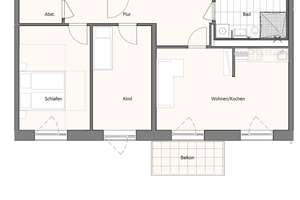 Erstbezug // Neubau // Praktische 3-Zimmer-Wohnung mit Balkon und EBK – Hagedornstraße 94, 12487 Johannisthal, Berlin – Vorschaubild 2