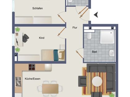 Moderne 2,5 sold Zimmerwohnung in Breuberg Neubau