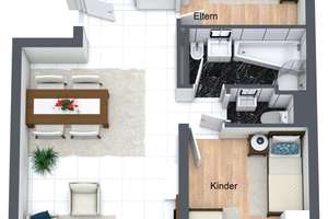 Erstbezug nach Renovierung: Helle 3-Zi.-Wohnung mit EBK, Balkon & TG – Taubenheimstraße 108, 70372 Seelberg, Stuttgart – Vorschaubild 4