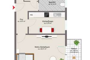 Mehr Wohnung braucht es nicht! – Die vollständige Adresse der Immobilie erhältst du vom Anbieter., 94036 Haidenhof Nord, Passau – Vorschaubild 8