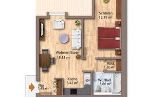 2-Raumwohnung mit EBK ** 2025 renoviert ** – Die vollständige Adresse der Immobilie erhältst du vom Anbieter., 4179 Leutzsch, Leipzig – Vorschaubild 2