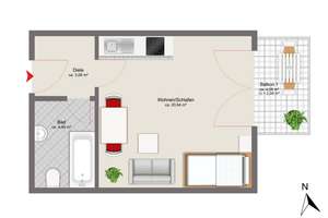 Neuwertiges City-Apartment mit bester U-Bahn Anbindung mitten in Laim! – Die vollständige Adresse der Immobilie erhältst du vom Anbieter., 80686 Friedenheim, München – Vorschaubild 11
