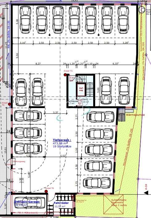 Tiefgarage Gebäude 1 und 2