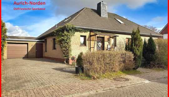 Bild von Vielseitige Nutzungsmöglichkeiten! Großzügiger Winkelbungalow in Dornum - Nesse