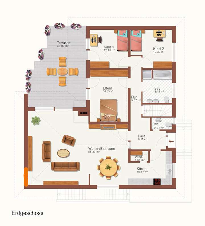 Grundriss Erdgeschoss 