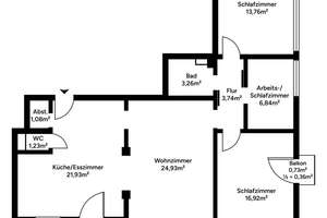 Helle 3,5 Zi. Stadtwohnung im EG (~98m²) | mit 2 Balkonen | Nahe U3 Forstenrieder Allee – Die vollständige Adresse der Immobilie erhältst du vom Anbieter., 81476 Forstenried, München – Vorschaubild 8