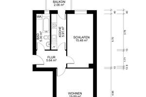 Schöne 2-Raum DG Wohnung mit Balkon – Otto-Planer-Str. 9, 9131 Ebersdorf, Chemnitz – Vorschaubild 6