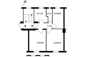 Schicke 3-Zimmer-Wohnung in Findorff – Jenaer Str. 5, 28215 Regensburger Straße, Bremen – Vorschaubild 1