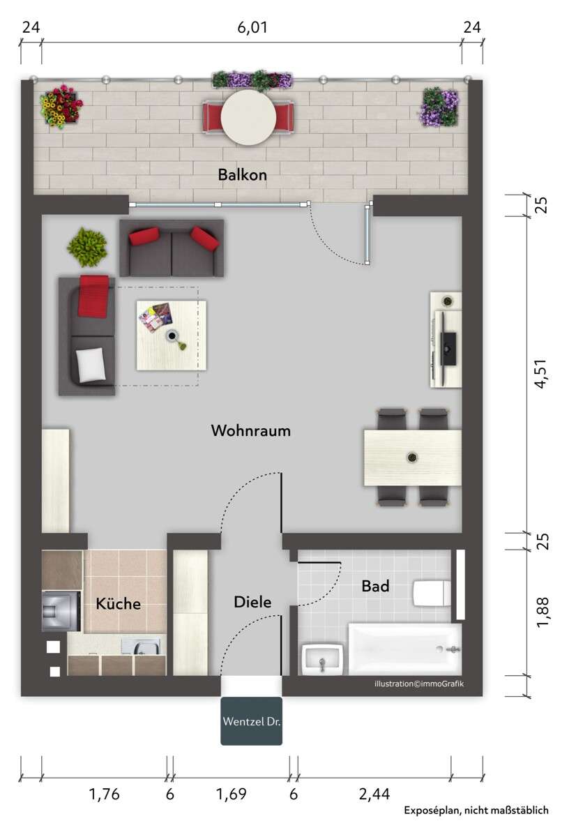 renovierungsbedürftige Eigentumswohnung zum Kauf als Kapitalanlage in Hamburg Lokstedt – Wentzel Dr., Hamburg – Bild 2