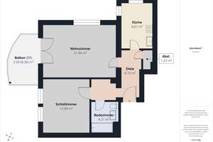 Attraktive 2-Zimmer-Wohnung mit großzügigem Balkon in Bamberg – Die vollständige Adresse der Immobilie erhältst du vom Anbieter., 96047 Inselstadt, Bamberg – Vorschaubild 14