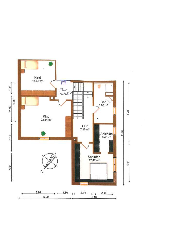 Obergeschoss Grundriss