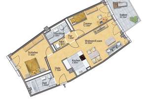 Attraktive 3 Zimmer Wohnung  inkl.  EBK , 2 Bäder, Fußbodenheizung,  Süd-Balkon – Frank-Zappa-Str 22, 40235 Flingern Nord, Düsseldorf – Vorschaubild 27